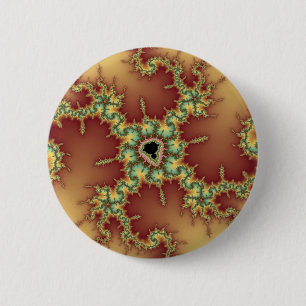 Asian Spider - Fractal 6 Cm Round Badge