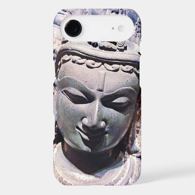 Asian Statue Antique Stone Face Photo Elegant Bold (Back)