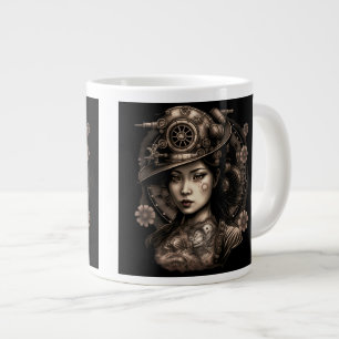 Asian Steampunk Woman Jumbo Mug