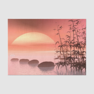 Asian steps to the sun - 3D render Tissue Paper