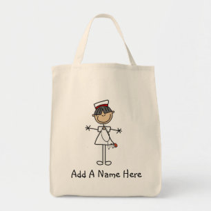 Asian Stick Figure Nurse T-shirts and Gifts Tote Bag