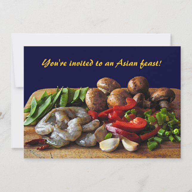 Asian Stir Fry Invitation (Front)