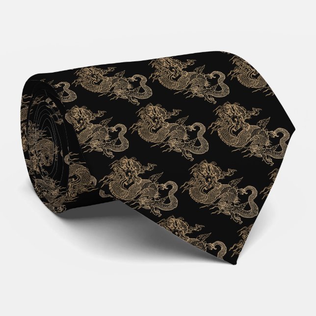 Asian-style dragon tie (Rolled)