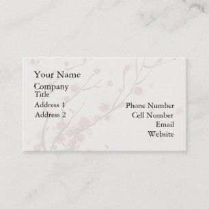 Asian Style Painting, Plum Blossom in Spring Business Card