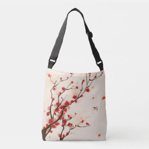 Asian Style Painting, Plum Blossom in Spring Crossbody Bag