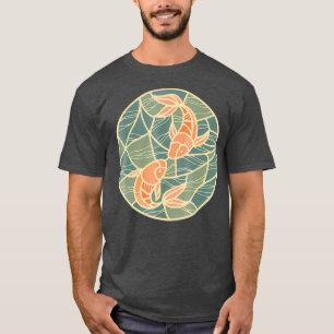 Asian Style Yin Yang Koi Fish Design T-Shirt