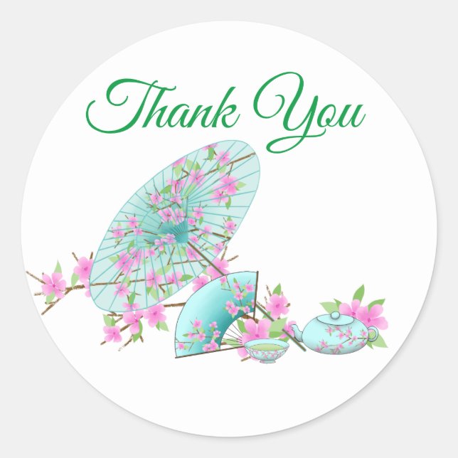Asian Thank You Classic Round Sticker (Front)