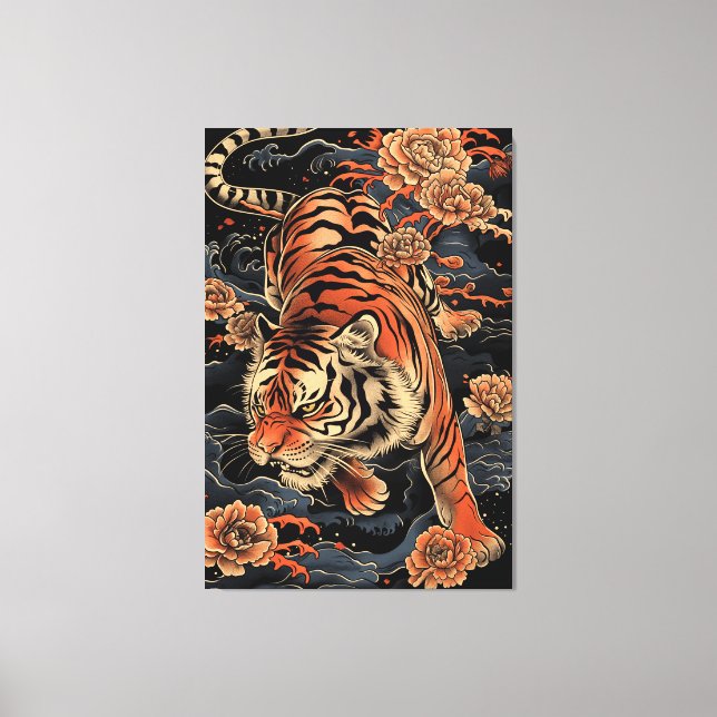 Asian Tiger Canvas Print (Front)