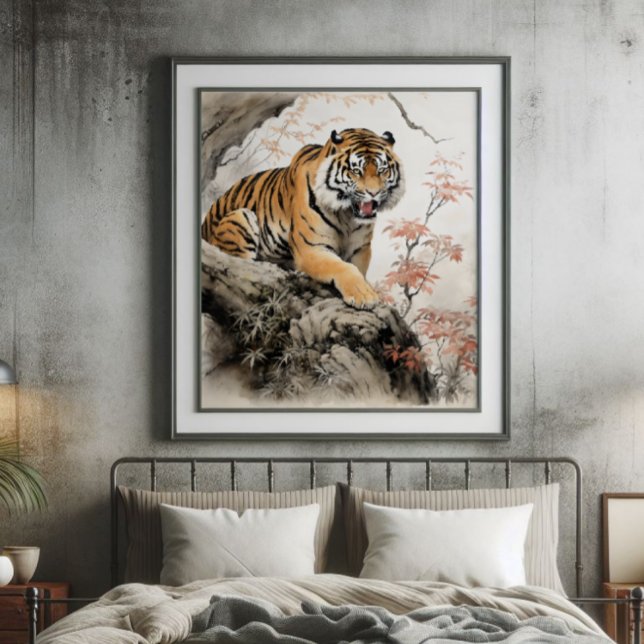 Asian Tiger Traditional Painting Photo Print (Creator Uploaded)