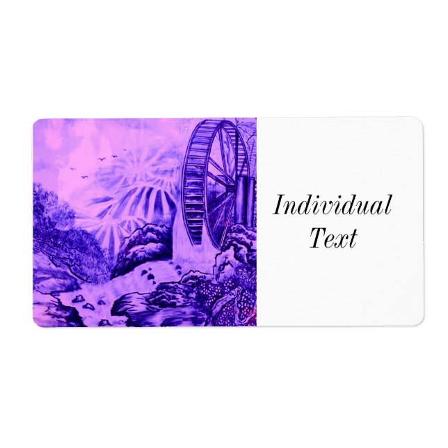 Asian Wallpaper pink blue (Front)