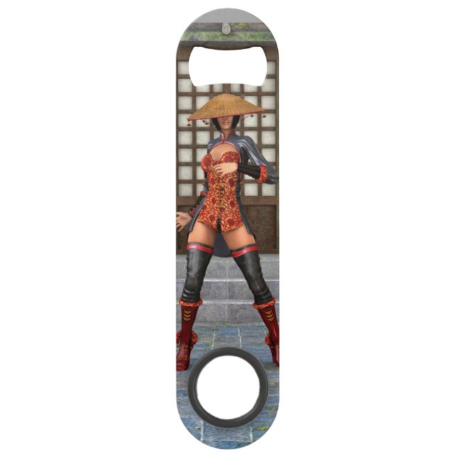 Asian Warrior Maiden Fantasy Samurai Artwork (Front)