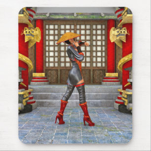 Asian Warrior Maiden Mouse Mat