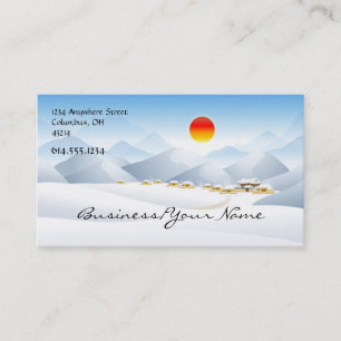 Asian Winter Sun Design 2 Business Card