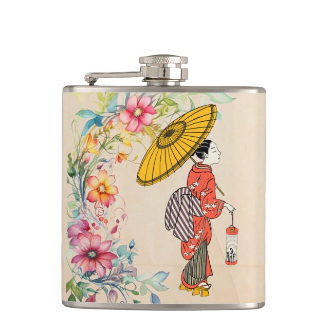 Asian Woman Flask (Front)