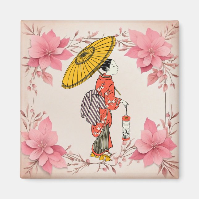 Asian Woman Magnet (Front)