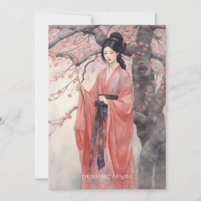 Asian Woman Thank You Card (Front)