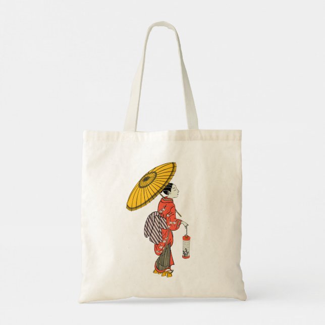 Asian Woman Tote Bag (Back)