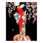 Asian Woman with Cherry Blossom Night