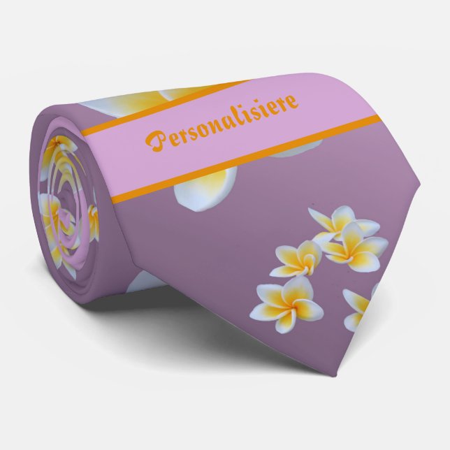 asian, yellow, white, bloom, bright, gold, floral tie (Rolled)