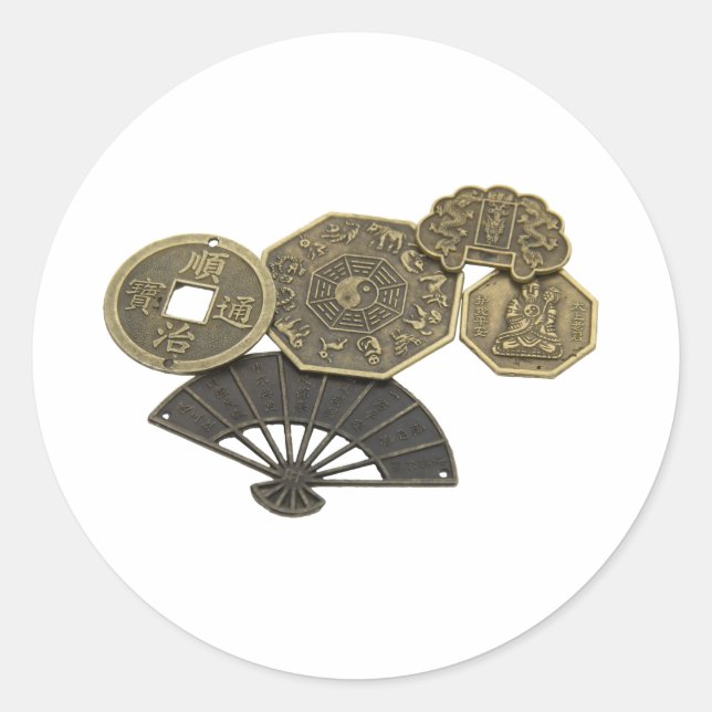 AsianCoins062109 Classic Round Sticker (Front)