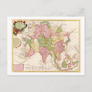 AsiaPanoramic MapAsia 10 Postcard