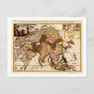 AsiaPanoramic MapAsia 11 Postcard