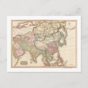 AsiaPanoramic MapAsia 12 Postcard