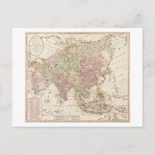 AsiaPanoramic MapAsia 4 Postcard