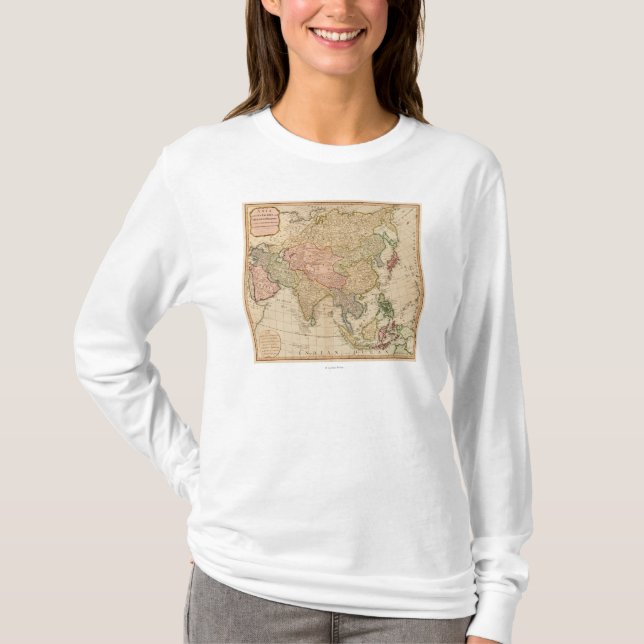 AsiaPanoramic MapAsia T-Shirt (Front)