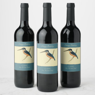 Asiatic Kingfisher II Wine Label