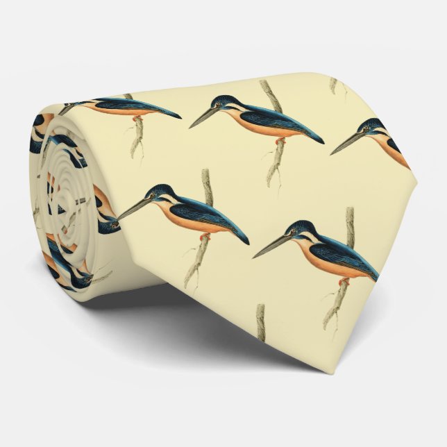 Asiatic Kingfisher Tie (Rolled)