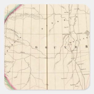 Asiatic Russia, Asia 12 Square Sticker