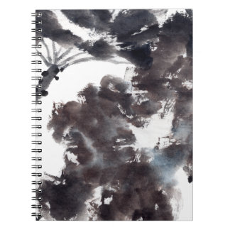 Asiatische Kunst mit Lotusblätter Motiv Notebook