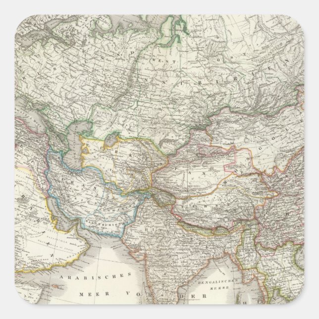 Asien - Asia Square Sticker (Front)