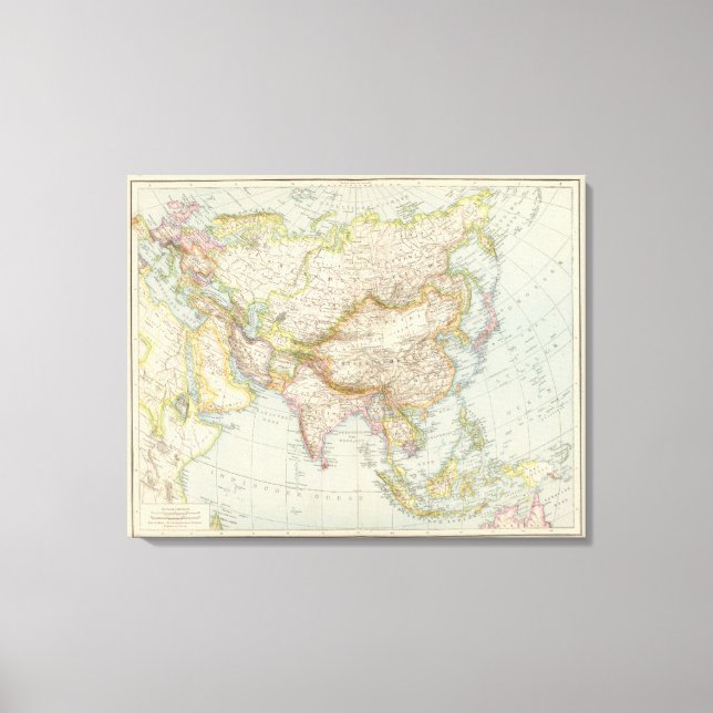 Asien - Map of Asia Canvas Print (Front)