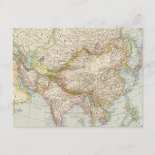 Asien - Map of Asia Postcard