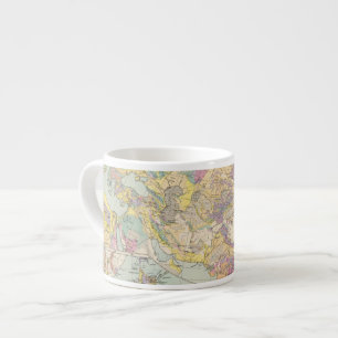 Asien u Europa - Atlas Map of Asia and Europe Espresso Cup