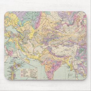 Asien u Europa - Atlas Map of Asia and Europe Mouse Mat