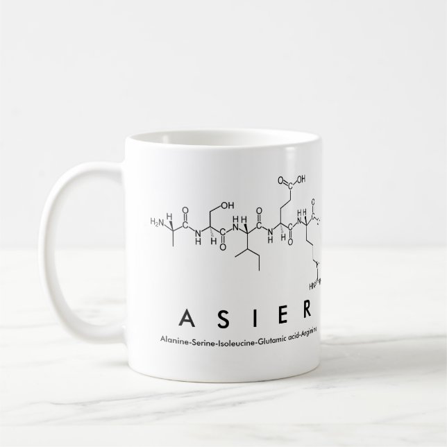 Asier peptide name mug (Left)
