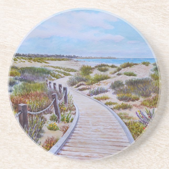 Asilomar Beach Pathway Coaster (Front)