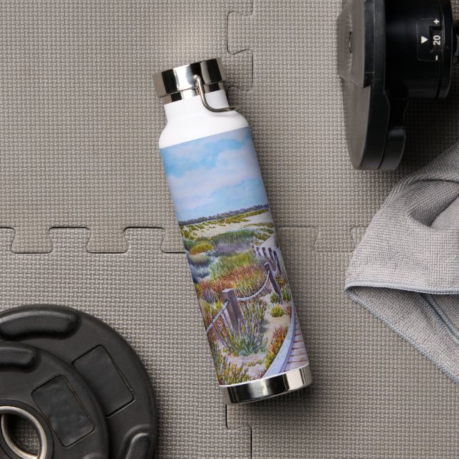 Asilomar Beach Pathway Water Bottle (Gym (Rotated))