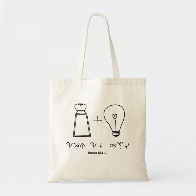 Asin at Ilaw Baybayin Christian Typography Tote Bag (Front)