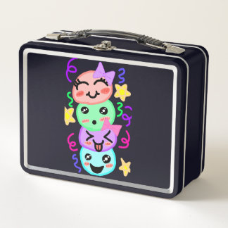  Asinat's Happy Emoji Stack - Custom Metal Lunchbo Lunch Box