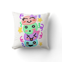 Asinat's Signature Emoji Stack - Decorative Throw