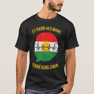 Asiti Kurdistan Flag Kurdisch Kurd Erbil Kurdi Kur T-Shirt