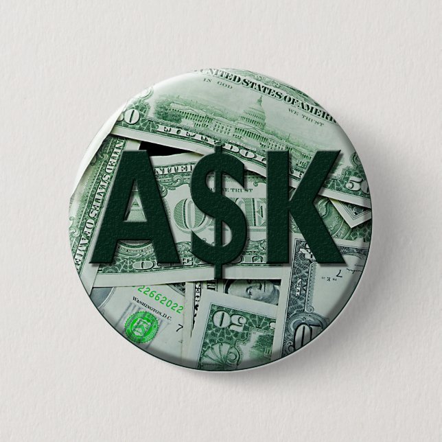 Ask 6 Cm Round Badge (Front)
