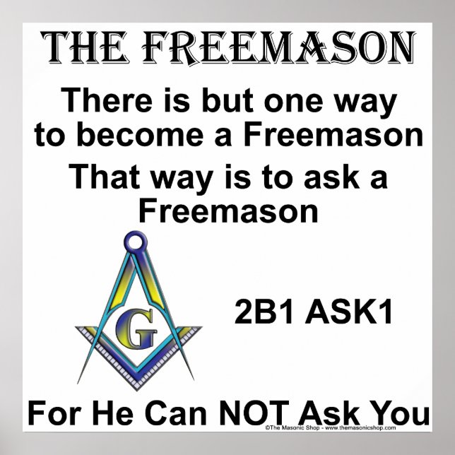 Ask A Mason Poster (Front)