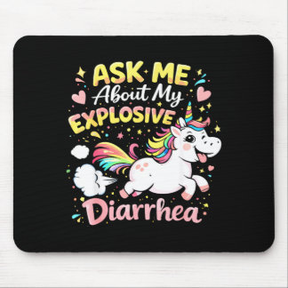 Ask about explosive diarrhea funny poop meme mouse mat