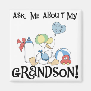 Ask About My Grandson Tshirts and Gifts Magnet