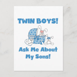 Ask About My Twin Sons Tshirts and Gifts Postcard